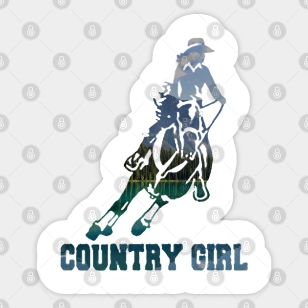 country girl art Sticker by usastore